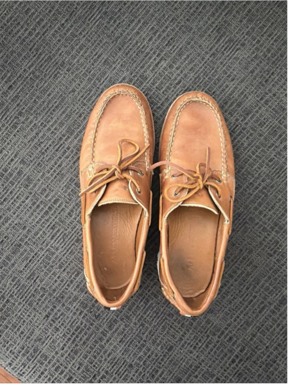 Allen Edmonds Force 10 Lug Sole Boat Shoe Mens 8.5 D Brown Leather Loafer 4965